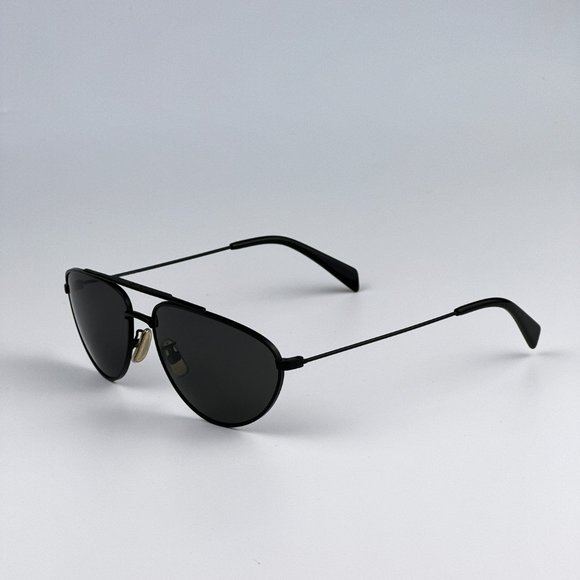 Celine CL40077U 02A Sunglasses Matte Black Smoke Pilot Unisex CL 40077U - Picture 9 of 13